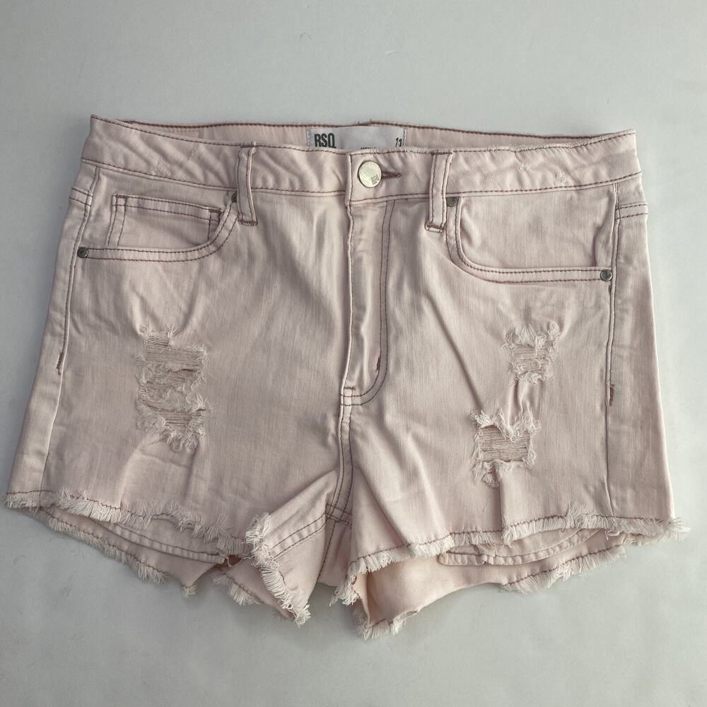 Tilly's RSQ Women's Size 11 Cabo Cut-Off Distressed Pink Jean Shorts